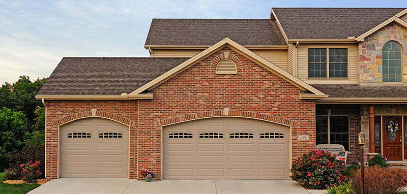 Paneled garage doors